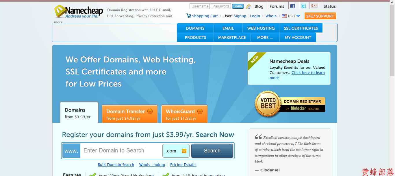 Namecheap：0.99$/年/新注册或转移域名-动感天地's-Blog